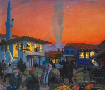 Boris Mikhailovich Kustodiev Painting - BAKHCHISARAI Boris Mikhailovich Kustodiev